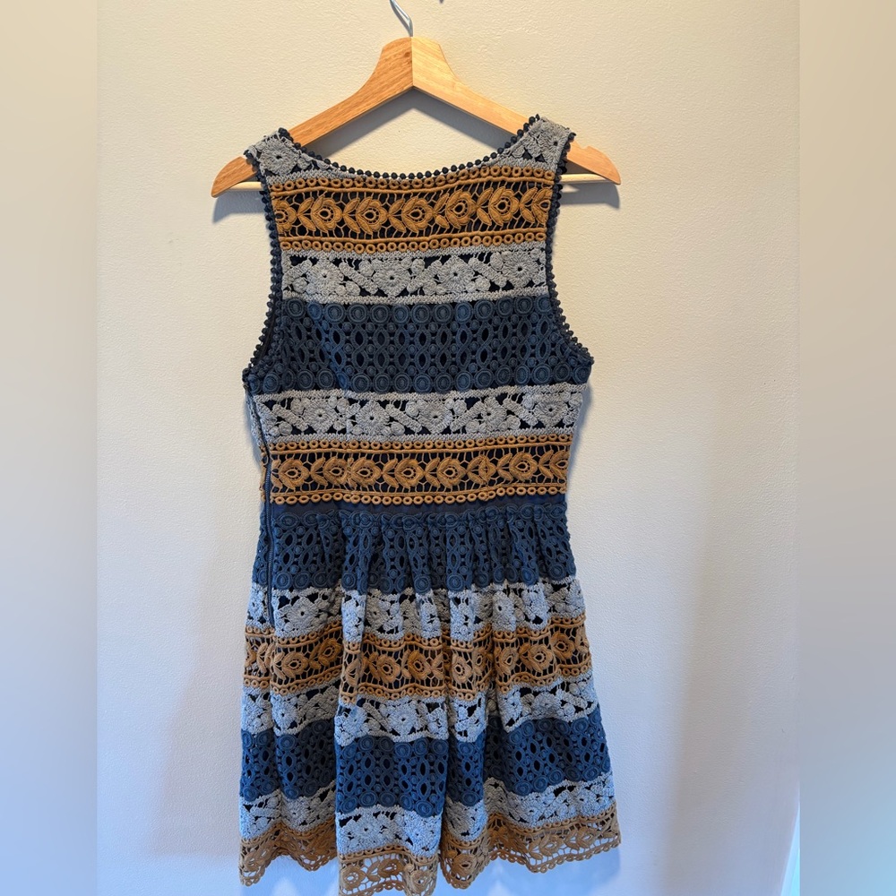 Maeve by Anthropologie Crochet Fit and Flare Mini Dress - Picture 4 of 11